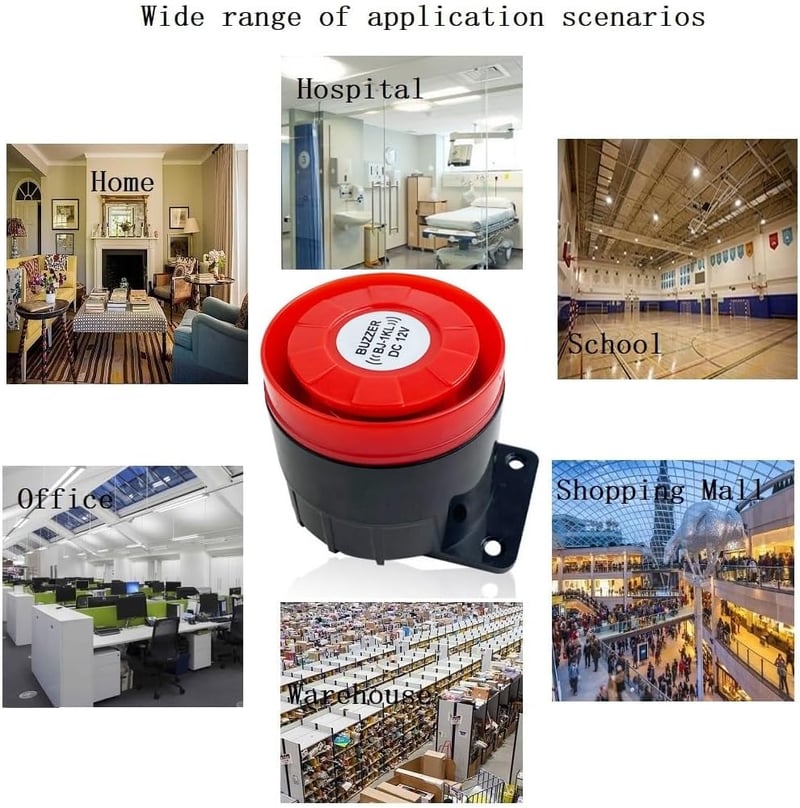 Switian 12V Vezetékes Mini Sziréna 120dB Biztonsági Riasztó Fény Hanggal
