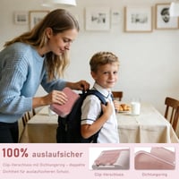 Swkien Dječja kutija za užinu s pretincima, 1100 ml, Bento kutija otporna na curenje, 3-u-1 školska kutija za ručak, prikladna za mikrovalnu pećnicu i perilicu posuđa, bez BPA 3