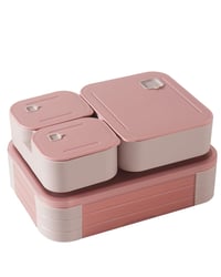Swkien Dječja kutija za užinu s pretincima, 1100 ml, Bento kutija otporna na curenje, 3-u-1 školska kutija za ručak, prikladna za mikrovalnu pećnicu i perilicu posuđa, bez BPA 1