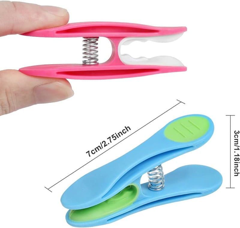 SWKJ Csipesz Szett 30db Multicolor Puha Fogantyúval Ruhacsipesz