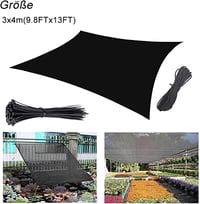 Swociro Árnyékoló Vászon 3x4m UV Védelem HDPE Kert Terasz Balkon Camping 2