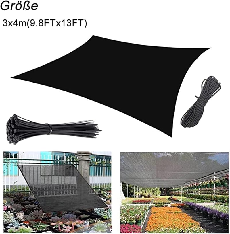 Swociro Árnyékoló Vászon 3x4m UV Védelem HDPE Kert Terasz Balkon Camping