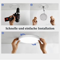 Swoieltr LED stropné svietidlo ploché okrúhle 18W 4000K 1600LM IP44 biele priemer 223 mm kúpeľňa obývacia izba spálňa chodba kuchyňa balkón 7