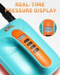 Elektrická SUP pumpa Swonder 20 PSI s inteligentným dvojstupňovým nafukovaním a automatickým vypnutím, na nafukovanie paddleboardov, kajakov a člnov 4