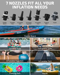 Swonder elektromos SUP pumpa 20 PSI, gyors felfújás, hordozható légpumpa 7
