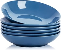Swuut Kerámia Tésztás Tálkészlet 23 cm - 6 db 1180 ml Nagy Salátás Tál, Mikrohullámú Sütőben Használható, Mosogatógépben Mosható Étkészlet ( 1