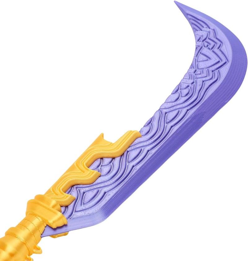 Sxhlseller 65cm 3D Nyomtatott Cosplay Kard Könnyű PLA Anime Kellék Függesztővel