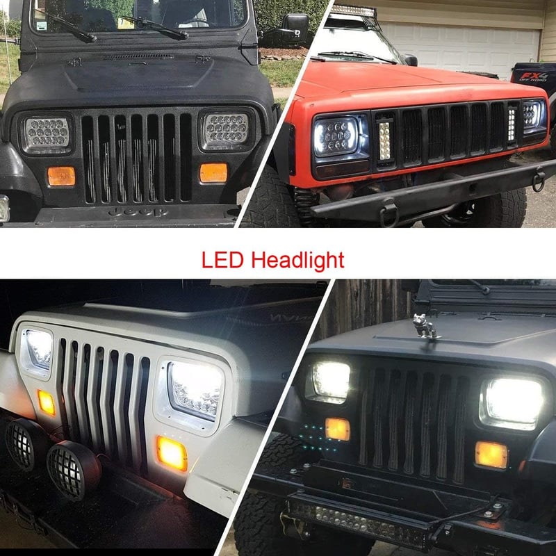 SXMA 5x7 LED Fényszóró Cree Jeep Wrangler YJ Cherokee XJ DRL-lel Pár