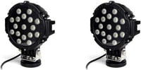SXMA 7 Inch 51W LED Munkalámpa Kerek Spot Flood Fényszóró Vízálló 4x4 Terepjáró Traktor ATV SUV Fekete 1