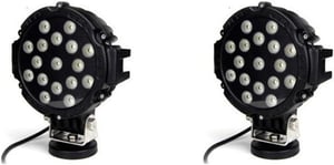 SXMA 7 inča 51W LED radno svjetlo Okruglo Spot Flood Vodootporno za 4x4 Terenska vozila Traktore ATV SUV Crno