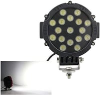 SXMA 7 Inch 51W LED Munkalámpa Kerek Spot Flood Fényszóró Vízálló 4x4 Terepjáró Traktor ATV SUV Fekete 2