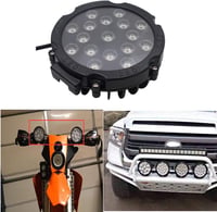 SXMA 7 Inch 51W LED Munkalámpa Kerek Spot Flood Fényszóró Vízálló 4x4 Terepjáró Traktor ATV SUV Fekete 4