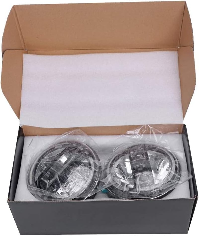 SXMA 7 Inch LED Kerek Fényszóró Wrangler JK 2007-2017 Alacsony és Magas Fényszóráshoz