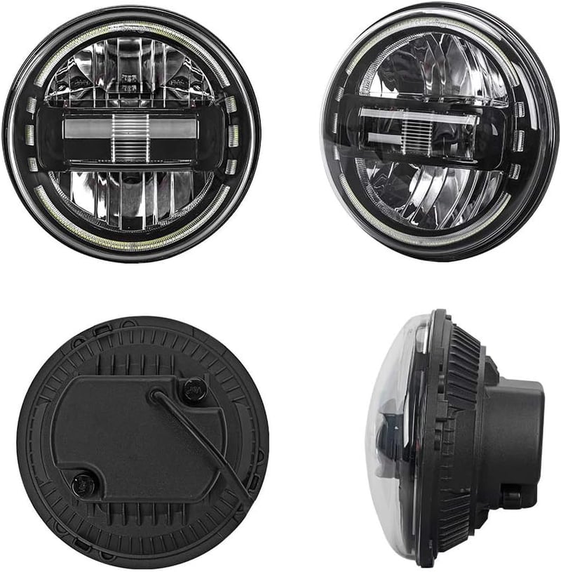 SXMA 7 Inch LED Kerek Fényszóró Wrangler JK 2007-2017 Alacsony és Magas Fényszóráshoz