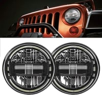 SXMA 7 Inch LED Kerek Fényszóró Wrangler JK 2007-2017 Alacsony és Magas Fényszóráshoz 6