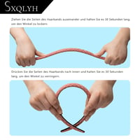SXQLYH Párnázott Kordbársony Hajpánt Nőknek, Vastag Hajsáv Fekete 5