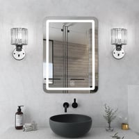 Sxtiger Modern Ezüst Kristály Fali Lámpa E27 LED Hálószoba Nappali Folyosó 7