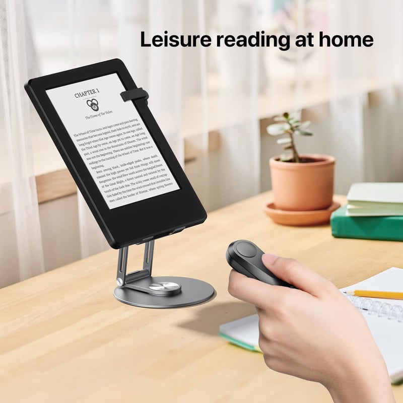 Sycelu K2 RF Távirányító E-olvasókhoz - Kindle, Paperwhite, Kobo Kompatibilis Lapozó, USB-C Tölthető, 20m Hatótáv, Fekete