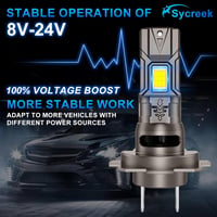 Sycreek H7 LED fényszóró izzó 32000 lm 6000K fehér 120W 3