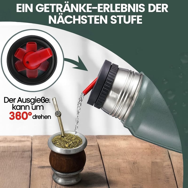 SYGG Yerba Mate Termosz Fedél - 2 Literes, Szivárgásmentes, Kettős Kiöntési Mód, Könnyen Tisztítható, Sokoldalú Használat, Stanley Kompatibi
