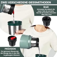 SYGG Yerba Mate Termosz Fedél - 2 Literes, Szivárgásmentes, Kettős Kiöntési Mód, Könnyen Tisztítható, Sokoldalú Használat, Stanley Kompatibi 5