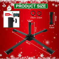 SYITCUN Fém Karácsonyfa Állvány Összecsukható 60-280 cm Univerzális Tartó 50 kg 2