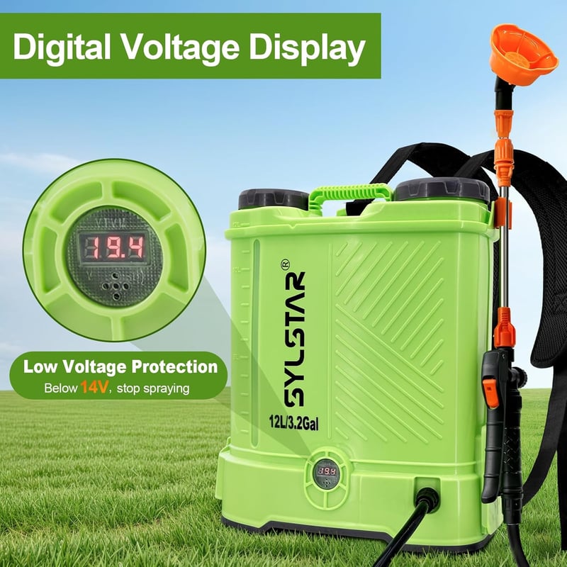 SYLSTAR 12L Elektromos Permetezőgép 5.5 Bar Makita 18V Akkuval Kompatibilis