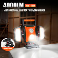 SYLSTAR 40W 4000 LM LED Munkalámpa Akkumulátoros Klipsz Mágneses Forgatható 2