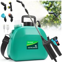 SYLSTAR 8L Akkumulátoros Nyomásos Permetezőgép 3 Fokozatú Spray 4 Fúvóka Teleskópos Rúd 1