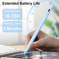 Stylus Syluxa pre Apple iPad 2018-2025, kompatibilné dotykové pero so 6 náhradnými kovovými hrotmi, funkciou odmietnutia dlane a detekciou náklonu, pre iPad 11/10/9/8/7/6, Air M2, Pro M4, mini 7/6/5 4