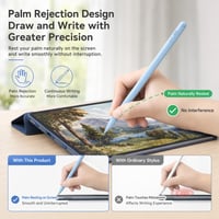 Stylus Syluxa pre Apple iPad 2018-2025, kompatibilné dotykové pero so 6 náhradnými kovovými hrotmi, funkciou odmietnutia dlane a detekciou náklonu, pre iPad 11/10/9/8/7/6, Air M2, Pro M4, mini 7/6/5 2