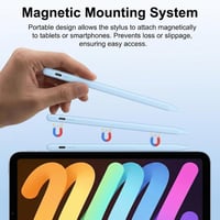 Stylus Syluxa pre Apple iPad 2018-2025, kompatibilné dotykové pero so 6 náhradnými kovovými hrotmi, funkciou odmietnutia dlane a detekciou náklonu, pre iPad 11/10/9/8/7/6, Air M2, Pro M4, mini 7/6/5 3