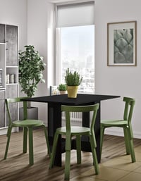 Sklopivi stol Symbiosis 2050 a7676x00, crni, 76 x 103 x 73,4 cm, iveral s melaminskom oblogom 2