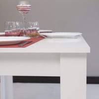 Jedálenský stôl Symbiosis 2280A2121X00, biely, 110x70x73,4 cm – renovovaný, poškodené nohy (stav: pozri 2. obrázok) 12