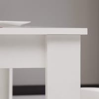 Jedálenský stôl Symbiosis 2280A2121X00, biely, 110x70x73,4 cm – renovovaný, poškodené nohy (stav: pozri 2. obrázok) 11