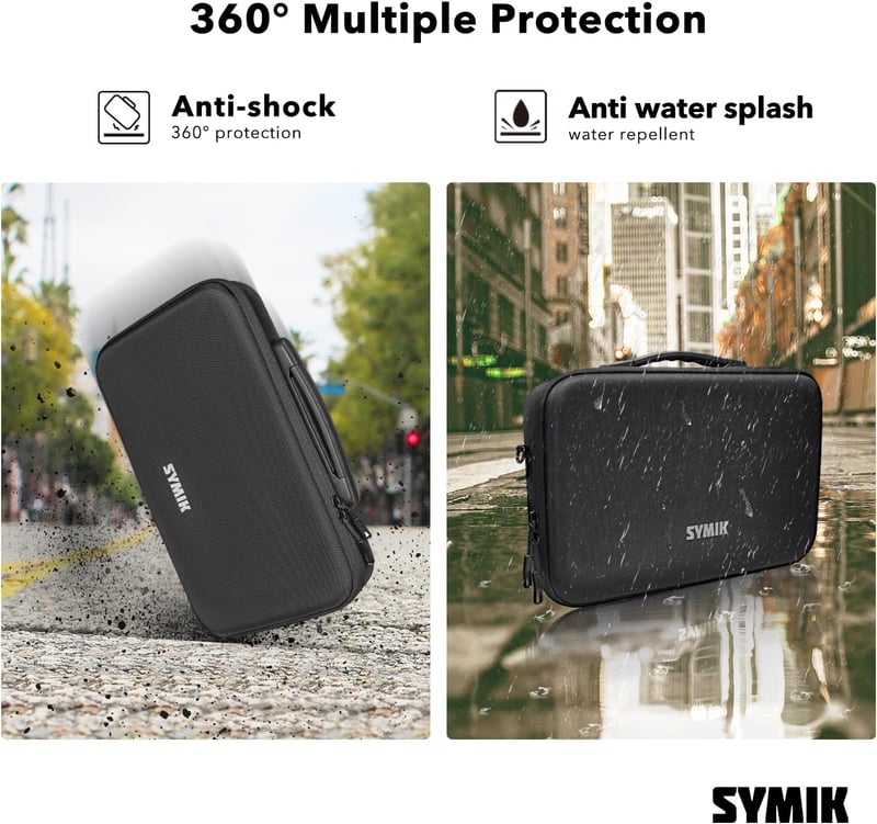 SYMIK Insta360 X5 X4 Air vízálló kemény táska vállpánttal
