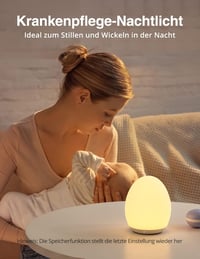 sympa Éjszakai Lámpa Babáknak, Szilikon LED Etetőlámpa 8 Színnel, Dimmer, 1H Timer, USB-C Töltés 7