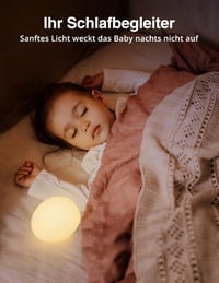 sympa Éjszakai Lámpa Babáknak, Szilikon LED Etetőlámpa 8 Színnel, Dimmer, 1H Timer, USB-C Töltés 5