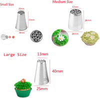 Symphonyw 3 részes tortadekoráló fúvóka szett rozsdamentes acél fondant eszköz - Grass Green 3