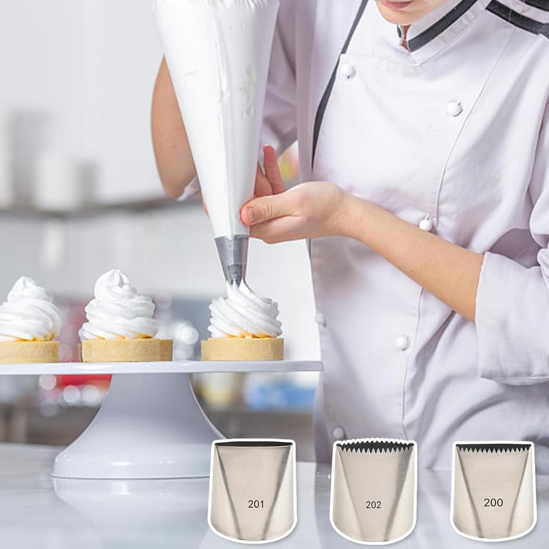 Symphonyw 3 részes tortadekoráló szett rozsdamentes acél csőrök - Large