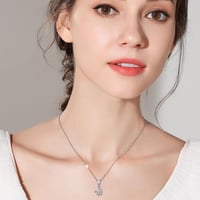 Symretie 925 Sterling Ezüst W Betű Charm Medál - Európai Karkötőkkel és Nyakláncokkal Kompatibilis Gyöngy Charm Nőknek 3