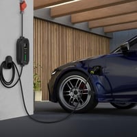 SYNCWIRE 11 kW Elektromos Autó Töltő - Type 2 Csatlakozó, 7,5m Kábel, 3 Fázisú, Állítható Töltőerő, LCD Kijelző, IP65 Vízálló, Kábeltartóval 7