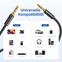 Cablu AUX Syncwire de 3,5 mm, împletit din nailon, 1 m, cablu Jack pentru iPhone, iPod, iPad, Echo Dot, căști, sistem stereo auto, smartphone, player MP3 7
