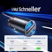 Autonabíjačka Syncwire 60W USB-C + USB-A (PD 30W + QC 30W) – čierna 3