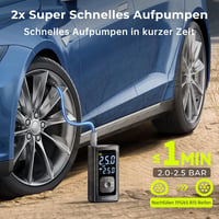 Syncwire Hordozható Légkompresszor Mini Gumiabroncs Pumpa 10.35 Bar Elektromos Autó Motorkerékpár Bicikli - SC BLACK 2