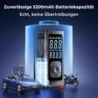 Syncwire Hordozható Légkompresszor Mini Gumiabroncs Pumpa 10.35 Bar Elektromos Autó Motorkerékpár Bicikli - SC BLACK 8