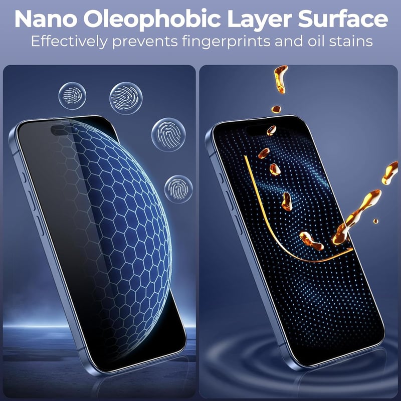 SYNCWIRE iPhone 15 Pro Max üvegfólia 2db 9H keménység teljes képernyő védelem