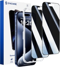 SYNCWIRE iPhone 15 Pro Max üvegfólia 2db 9H keménység teljes képernyő védelem 1
