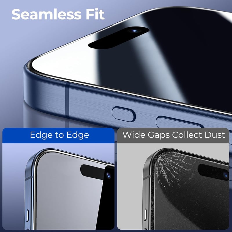 SYNCWIRE iPhone 15 Pro Max üvegfólia 2db 9H keménység teljes képernyő védelem