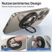 SYNCWIRE MagSafe mágneses telefontartó gyűrű 360° forgatható okostelefonhoz - black 4